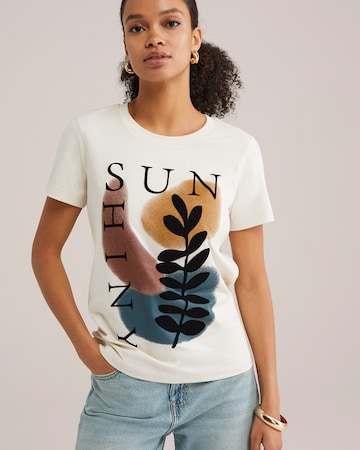 WE Fashion Shirt in Beige: voorkant