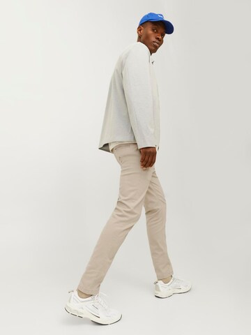 JACK & JONES Slim fit Chino trousers 'MARCO DAVE' in Beige