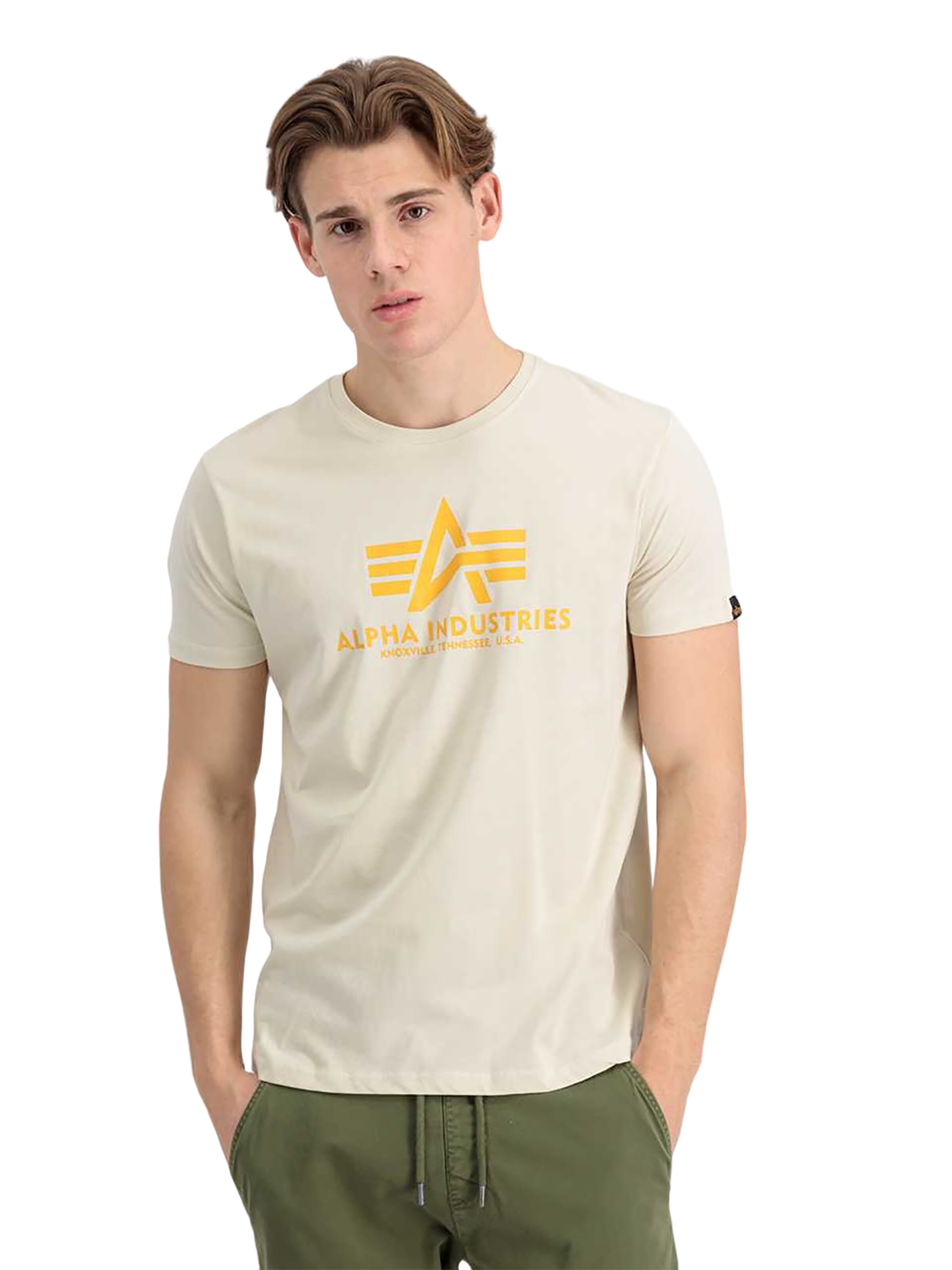 ALPHA INDUSTRIES Shirt 'Basic Logo'‌‌‌‌‌‌ in Weiß