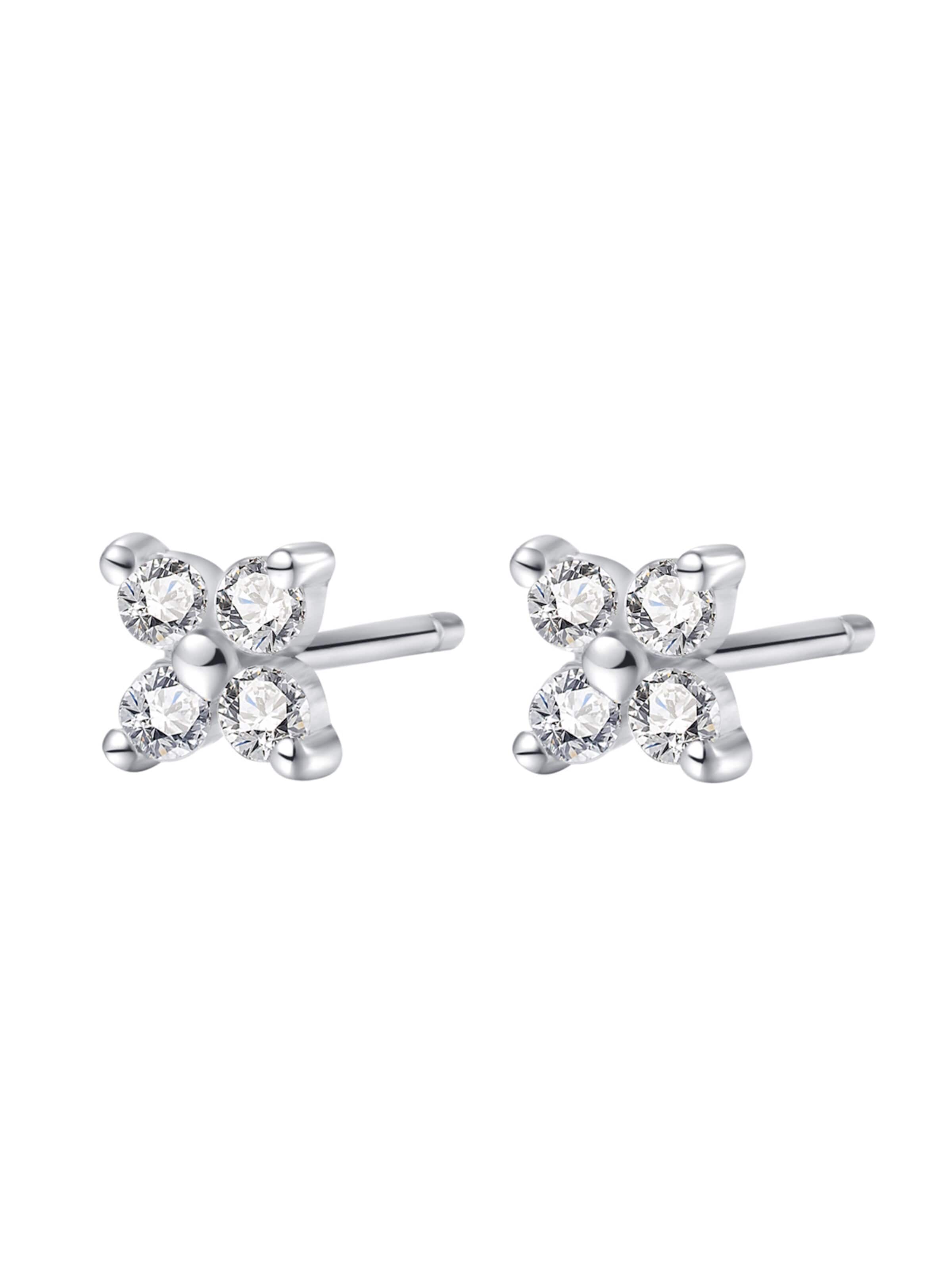 Hey Happiness Earrings 'Daisy' in Silver: front