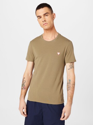 T-Shirt GUESS en vert : devant