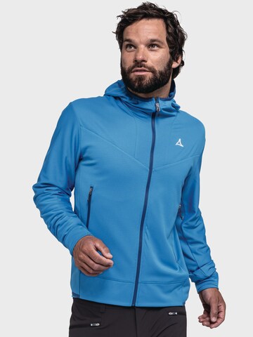 Schöffel Athletic fleece jacket 'Blaueis' in Blue: front