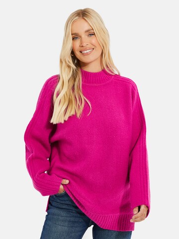 Pull-over 'Brick' Threadbare en rose : devant