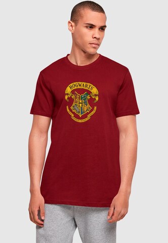 ABSOLUTE CULT T-Shirt 'Harry Potter - Hogwarts Ribbon Crest' in Rot: Vorderseite