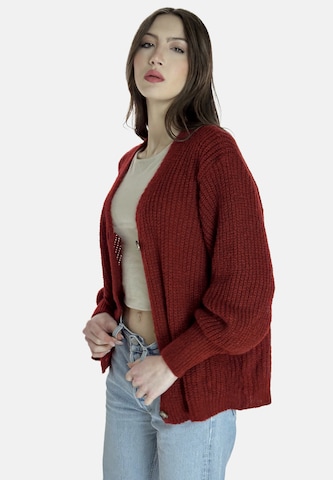 Elara Gebreid vest in Rood