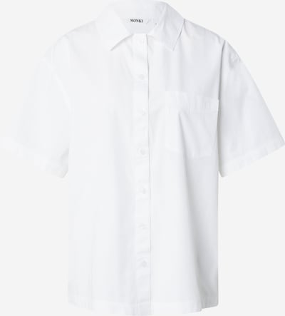 Bluză Monki pe alb, Vizualizare produs