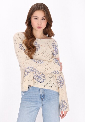 MYMO - Pullover 'Comfy' em bege: frente