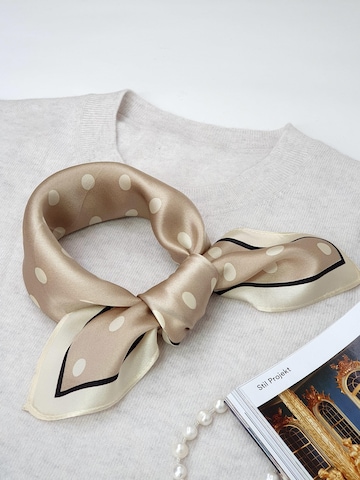 MayTree Scarf 'Seidentuch Punkte klein' in Beige