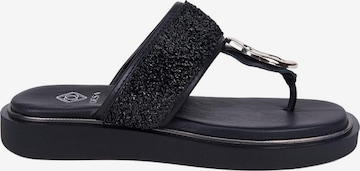 Desa T-Bar Sandals 'Zehenstegsandalen' in Black: front