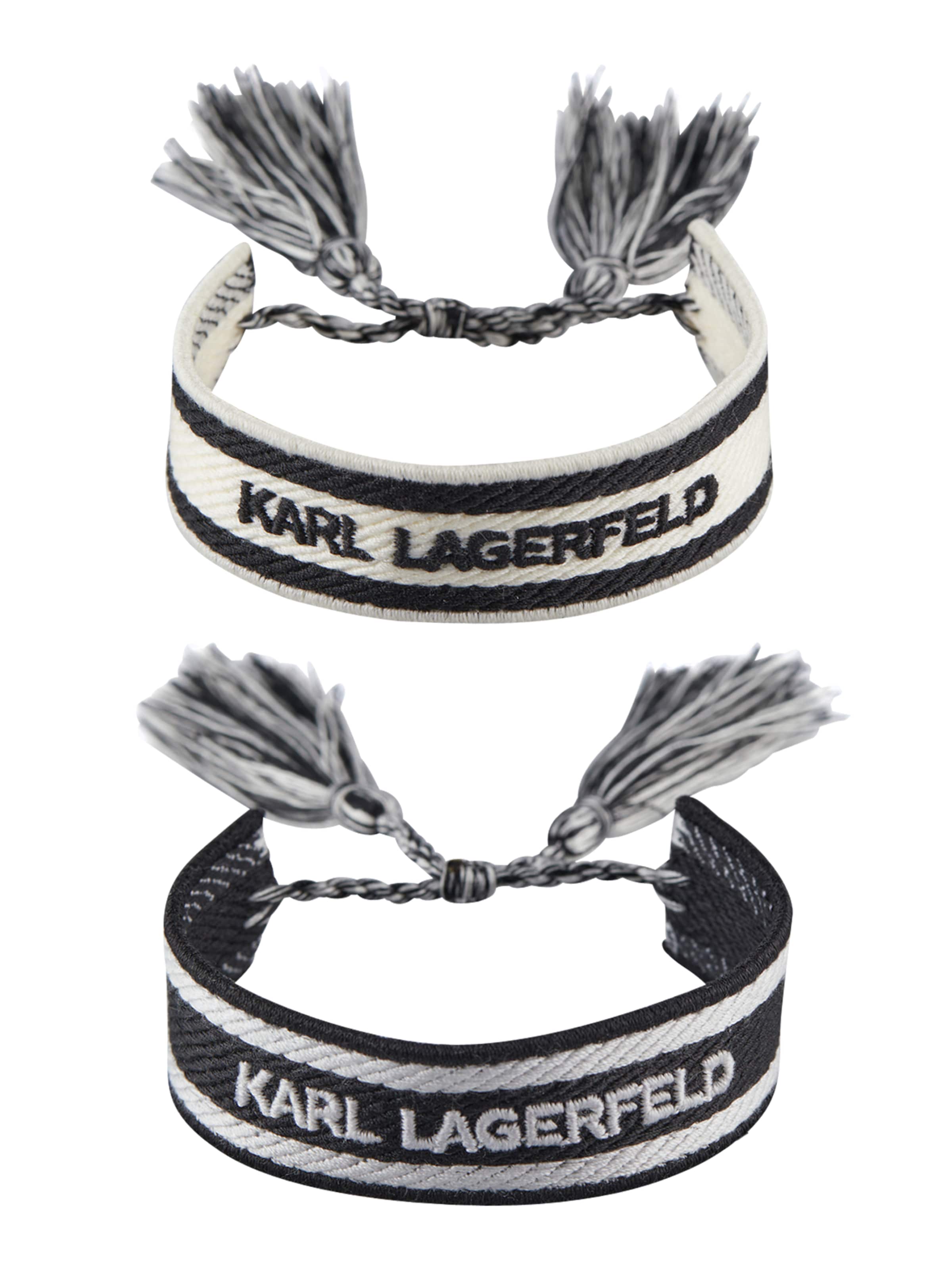 Karl Lagerfeld - Pulseira 'K' em cinzento: frente