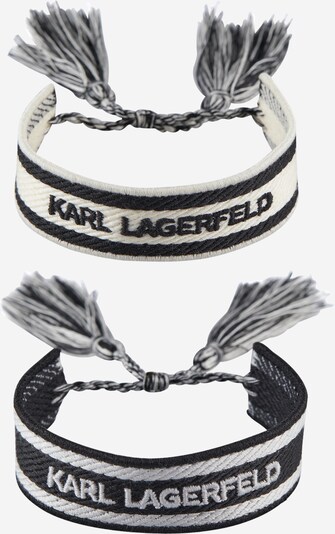Karl Lagerfeld Bracelet 'K' in Grey / Black / Wool white, Item view