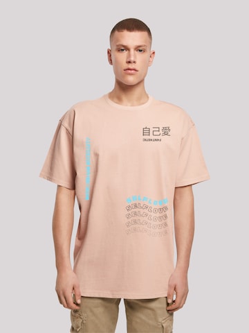 T-Shirt 'Self Love' F4NT4STIC en rose : devant