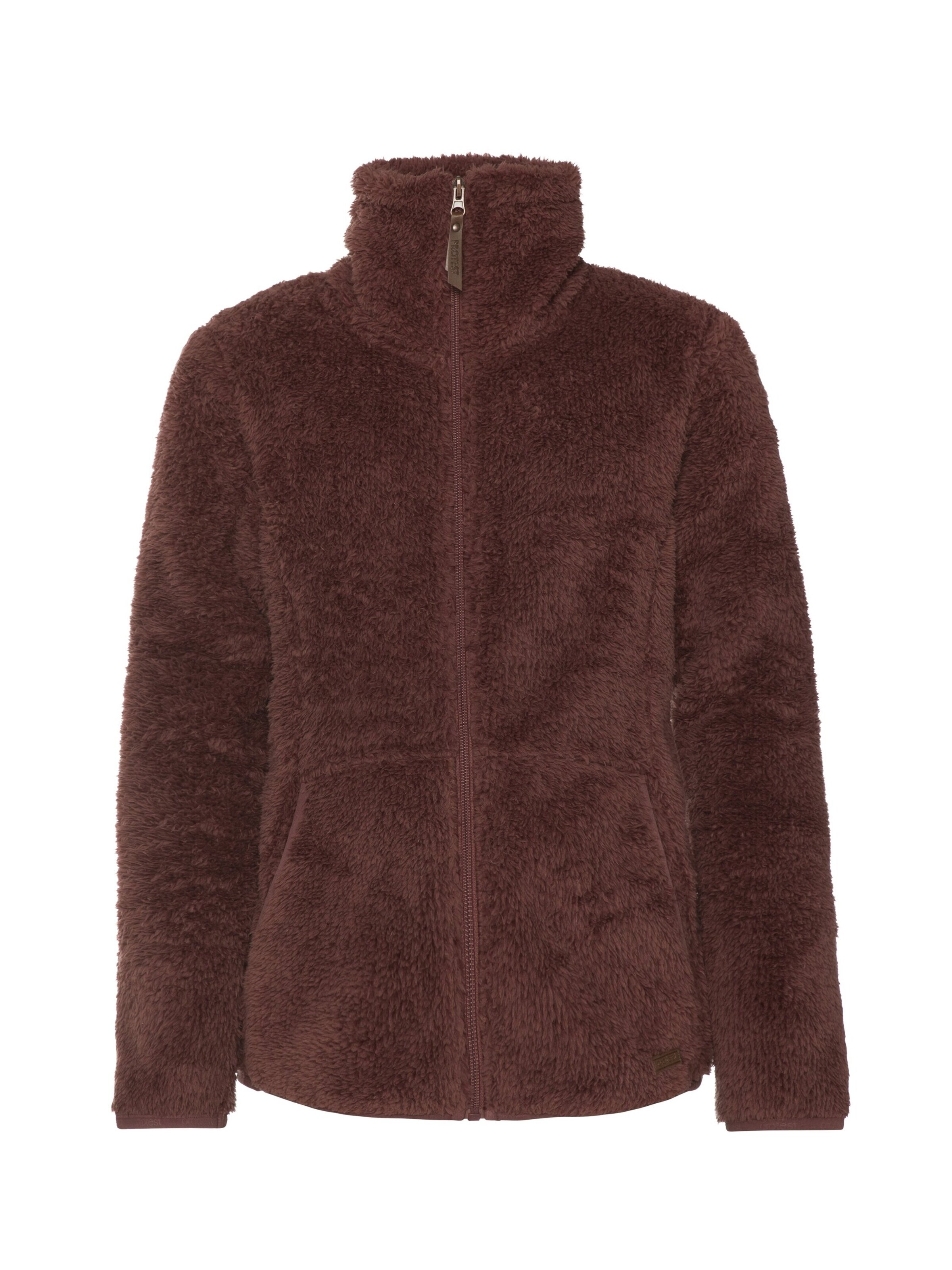 PROTEST Fleece jacket 'Riri JR' in Brown: front