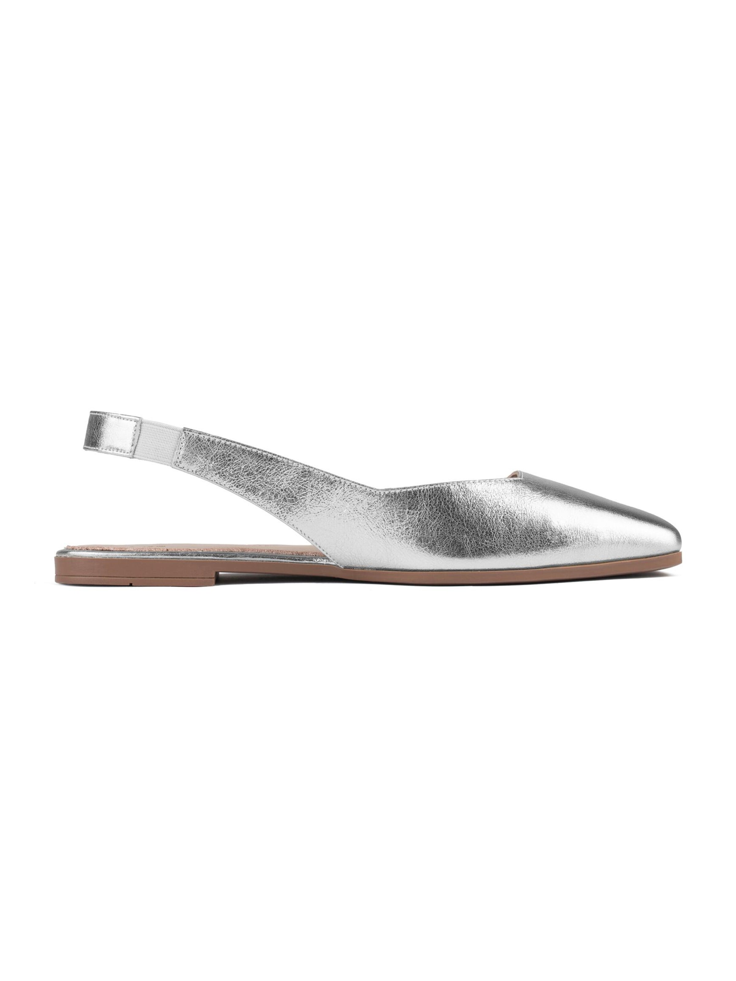 L37 HANDMADE SHOES Moccasin 'WESTCOAST' in Silver: front