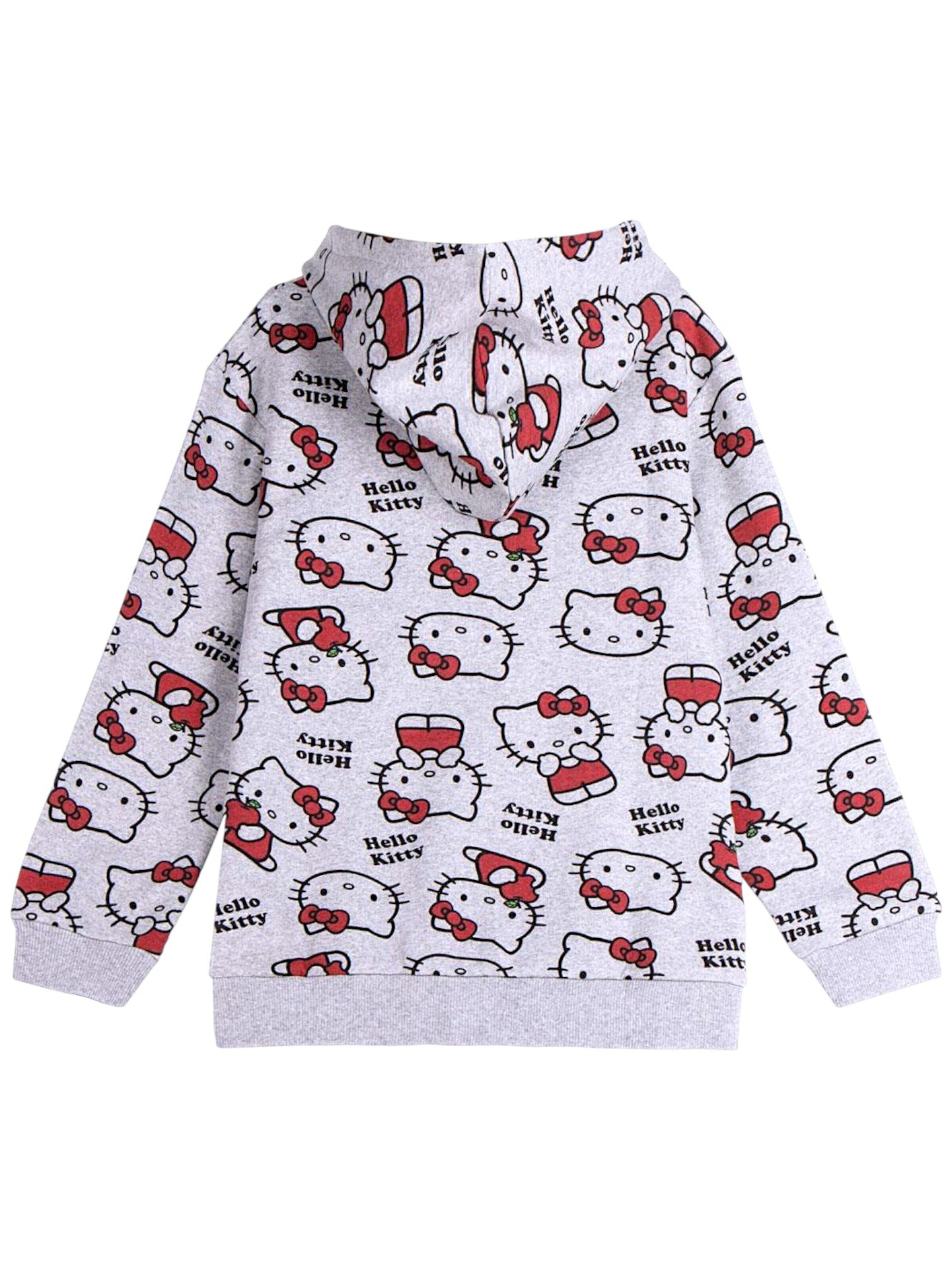 HELLO KITTY Zip-Up Hoodie 'Hello Kitty' in Grey