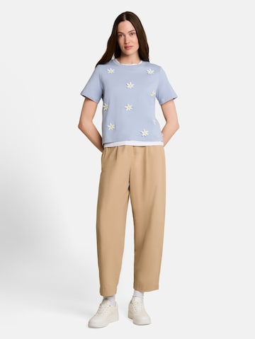 TOM TAILOR DENIM Vat Bandplooibroek in Beige