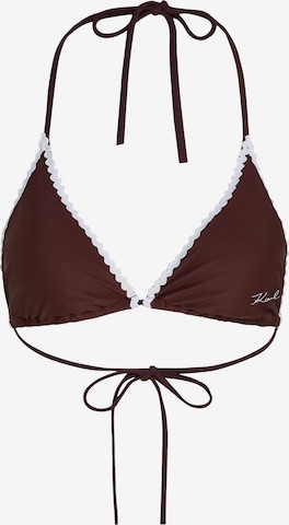 Karl LagerfeldTrokutasti Bikini gornji dio - smeđa boja: prednji dio