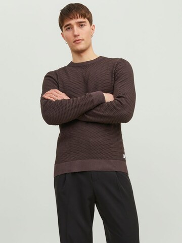 JACK & JONES Pullover 'Atlas' in Braun