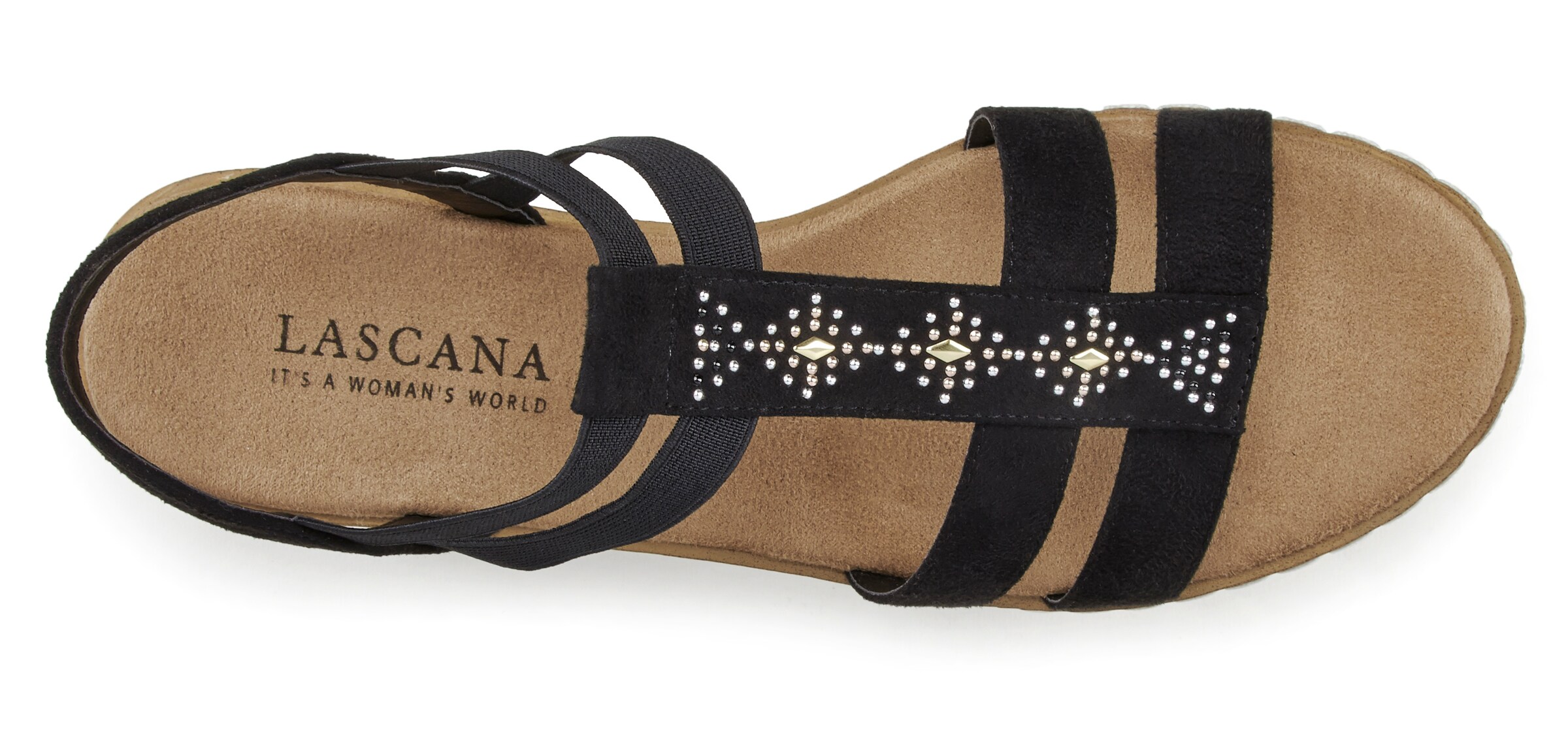 LASCANA Strap Sandals in Black