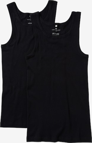 TOM TAILOR Onderhemd in Zwart: voorkant