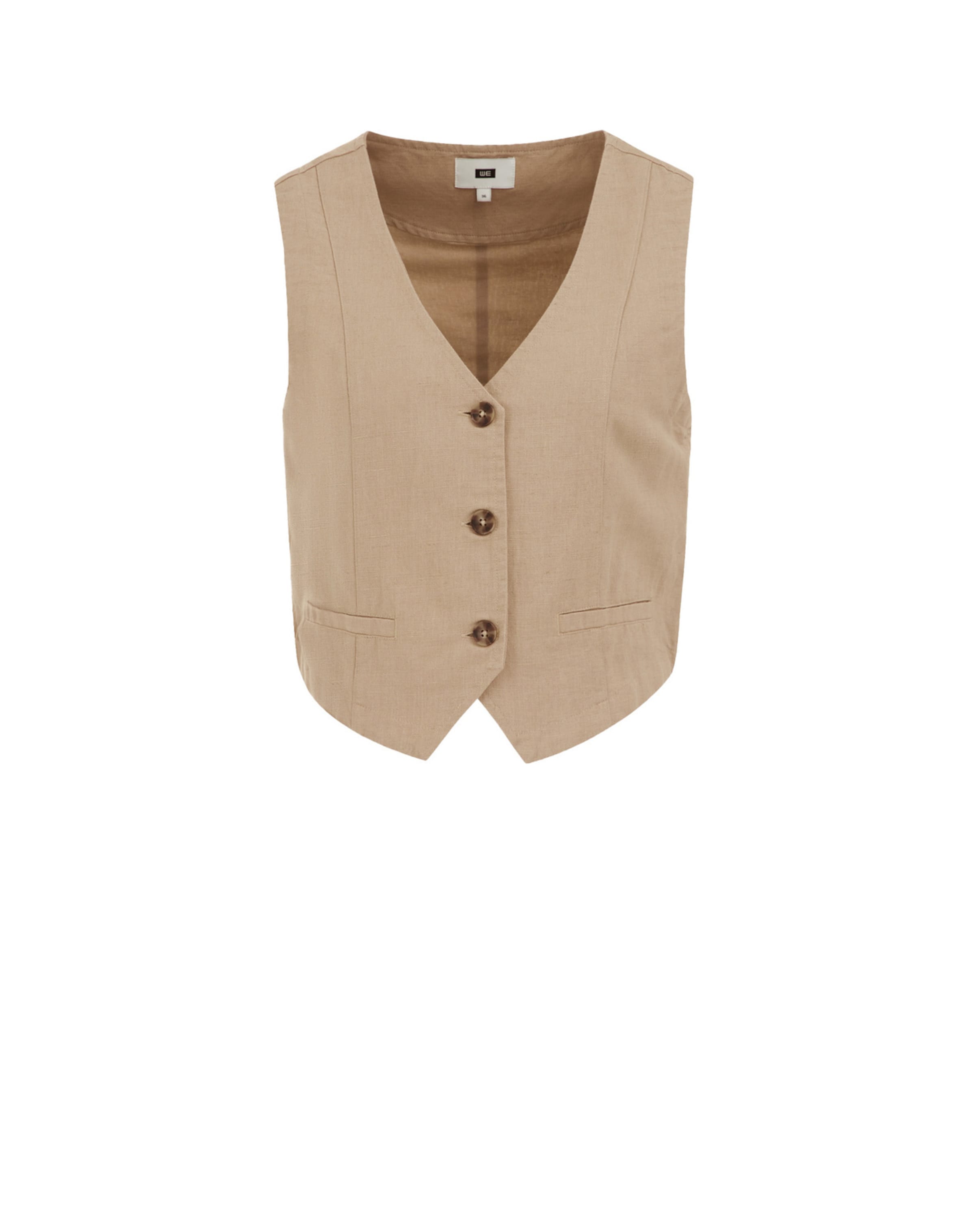 WE Fashion Vest in Beige: front