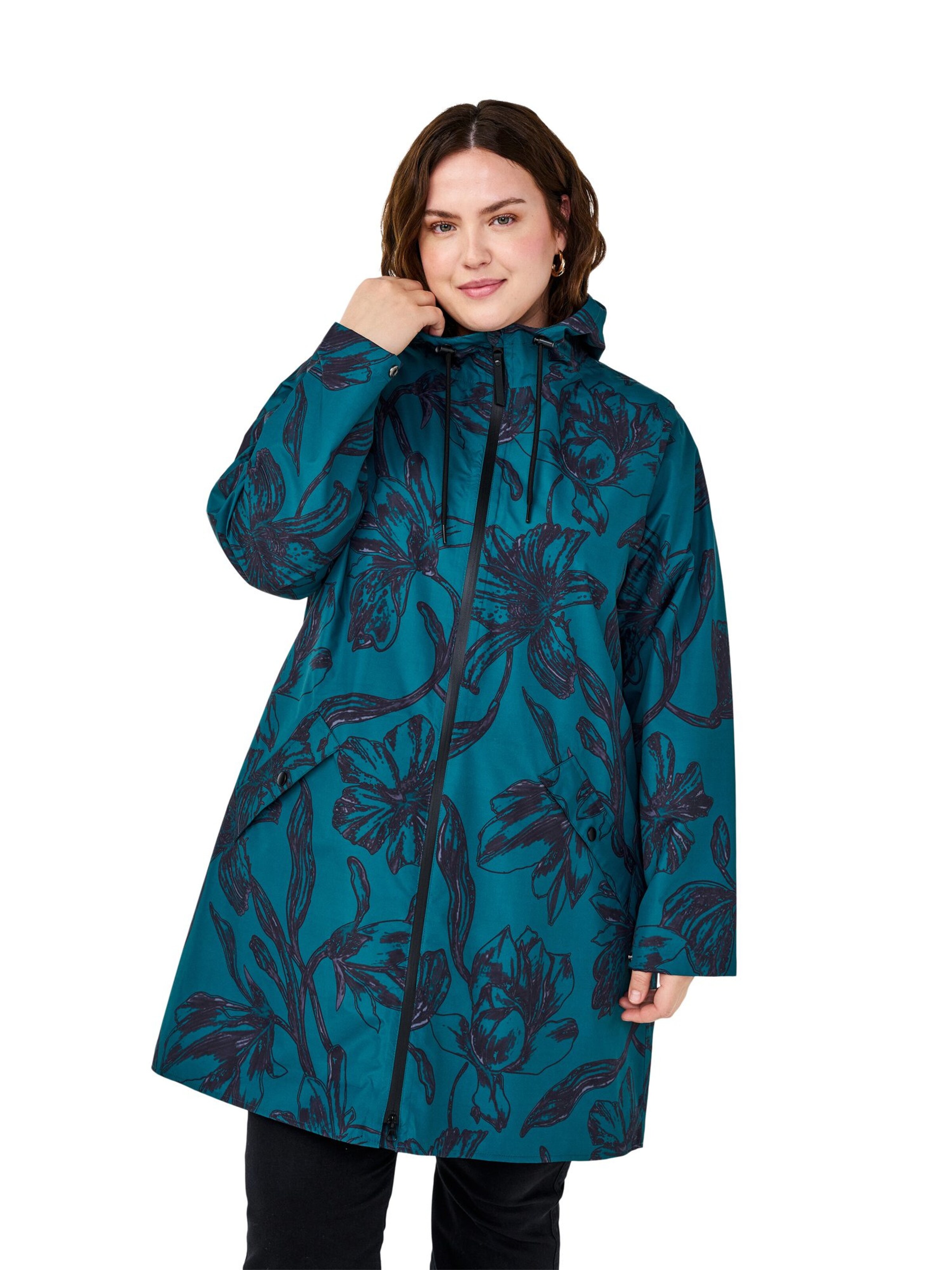 Zizzi Funktionsjacke 'Klara' in Grün: Vorderseite