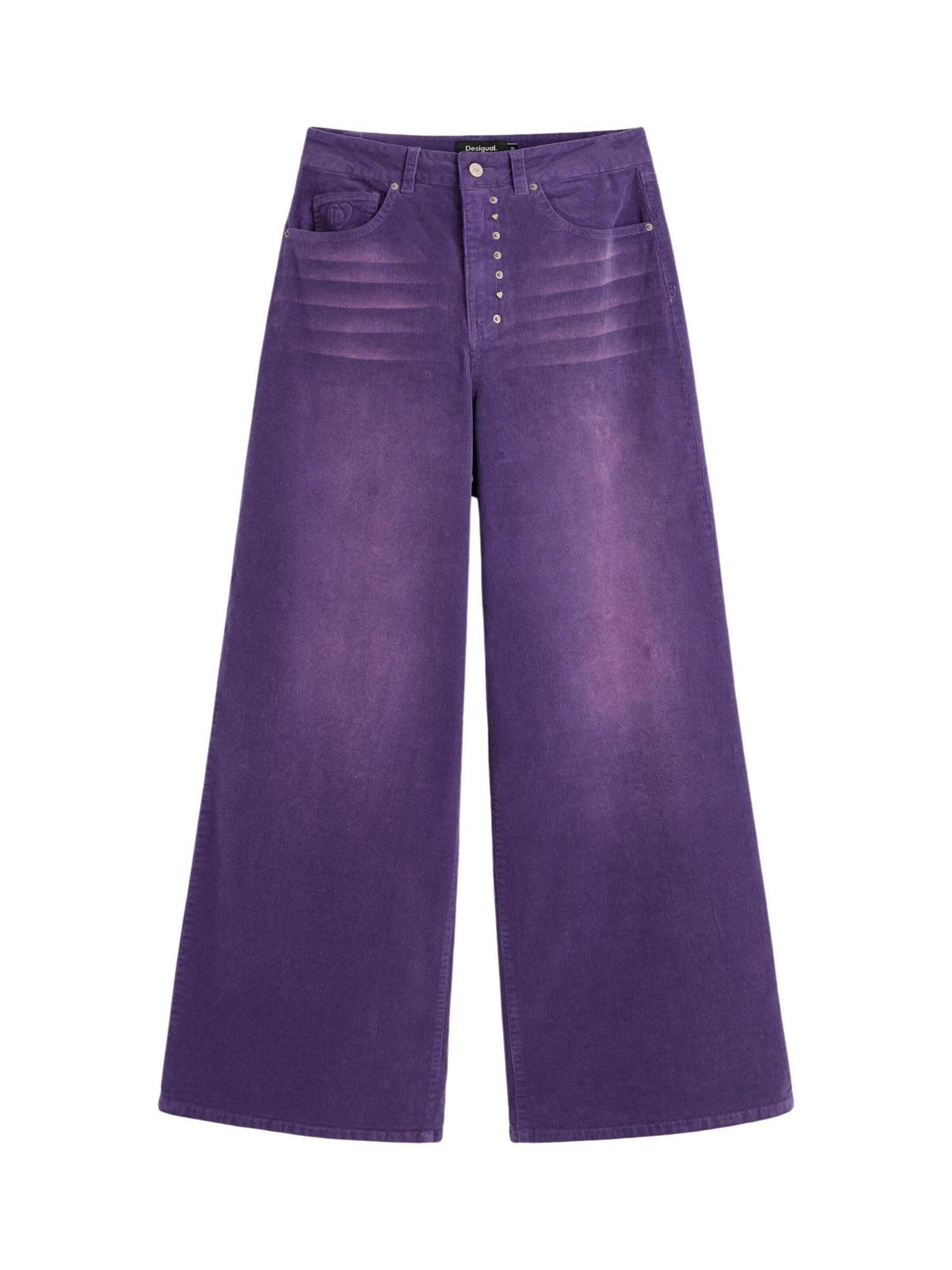 Desigual - Pierna ancha Pantalón en lila: frente