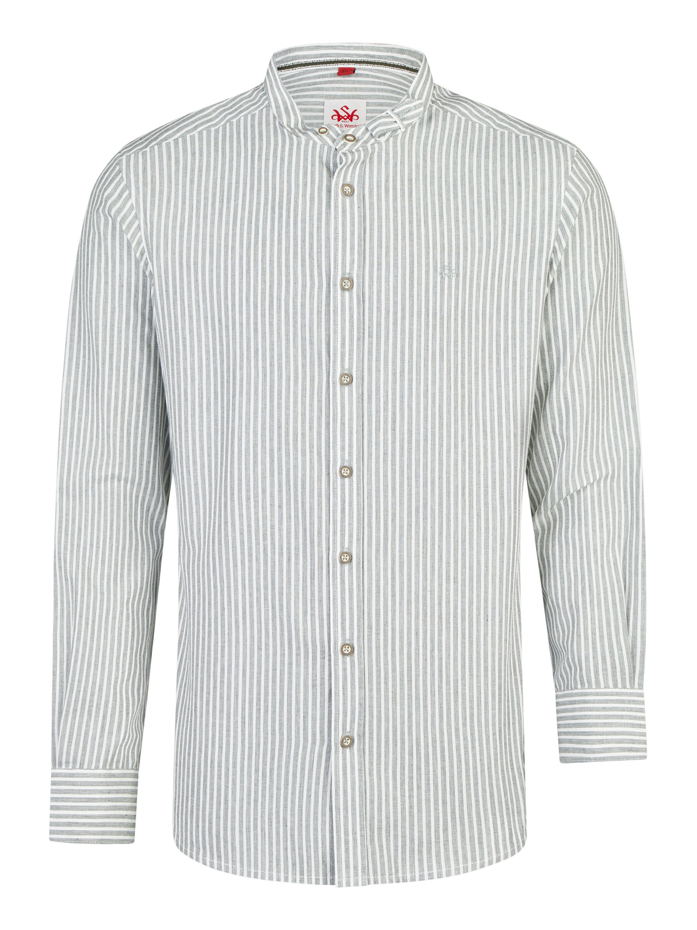 Coupe slim Chemise folklorique 'Kurnau' SPIETH & WENSKY en vert : devant