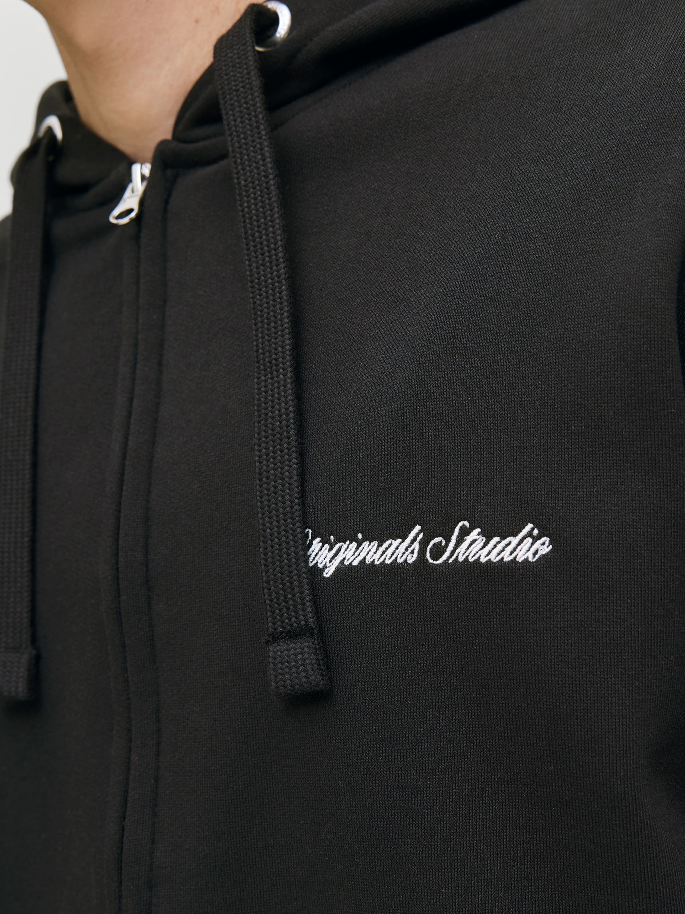 JACK & JONES Zip-Up Hoodie 'JORNorrebro' in Black | ABOUT YOU