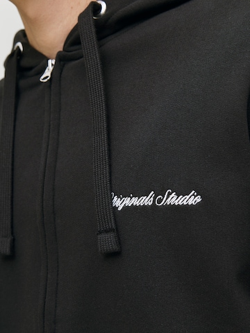 JACK & JONES Sweat jacket 'JORNORREBRO' in Black