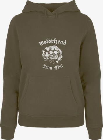 Merchcode Sweatshirt 'Motorhead - Iron Fist' in Grün: predná strana