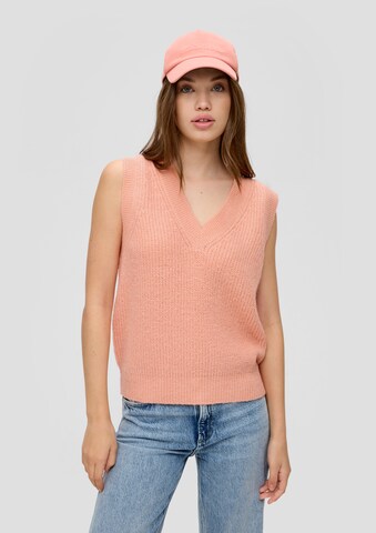 Pull-over QS en orange : devant