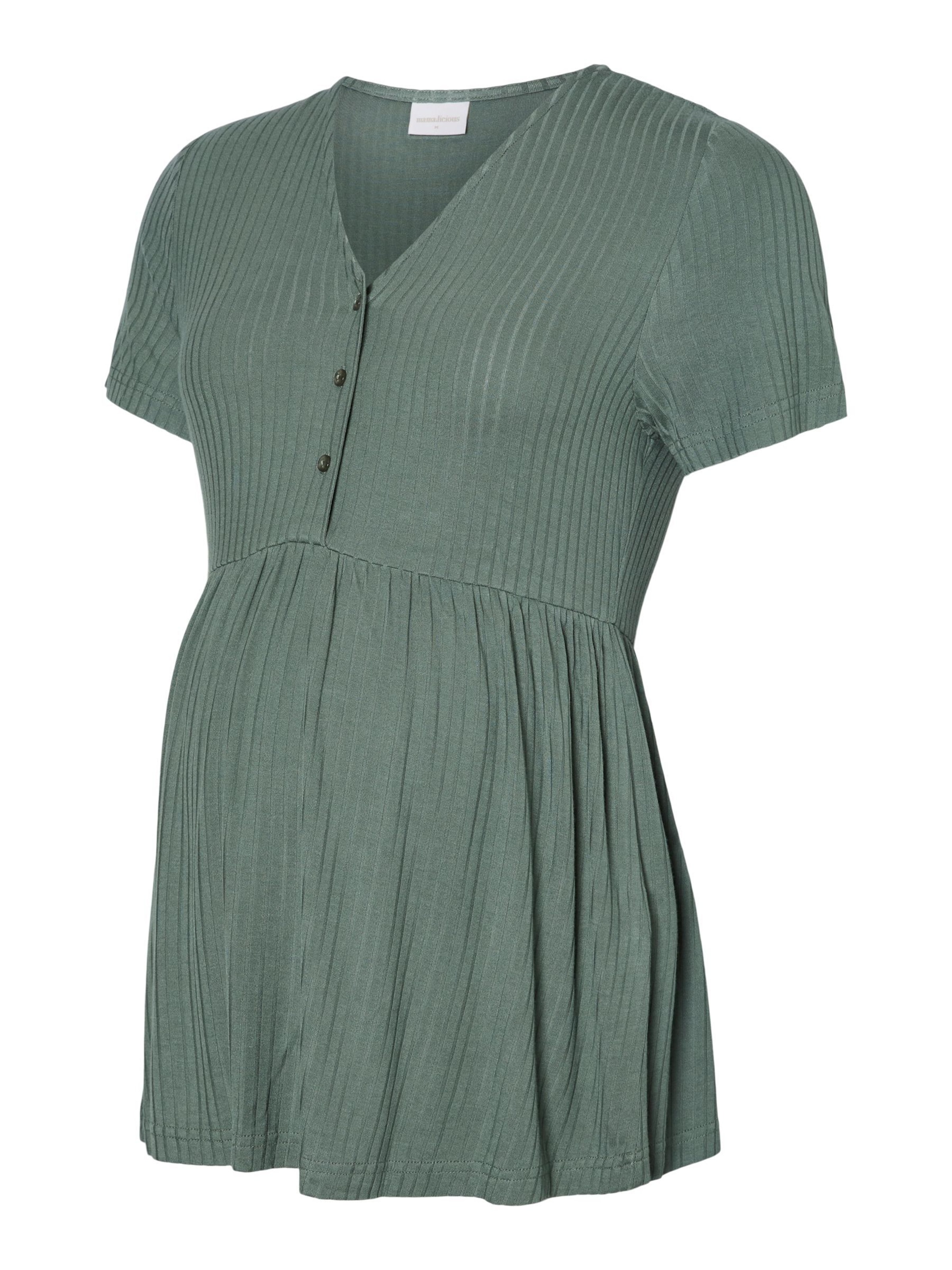 MAMALICIOUS - Blusa en verde: frente