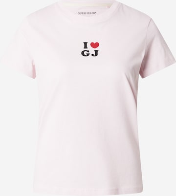 GUESS JEANS Shirt 'I LOVE GJ' in Purple: front