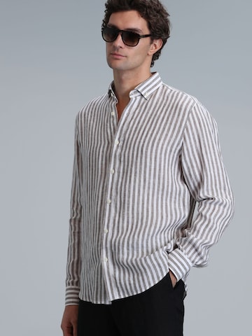 Coupe regular Chemise 'New' Lufian en marron