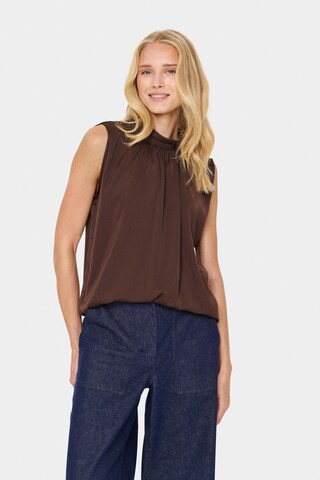 SAINT TROPEZ Pusero 'SZ Aileen' värissä ruskea: etupuoli