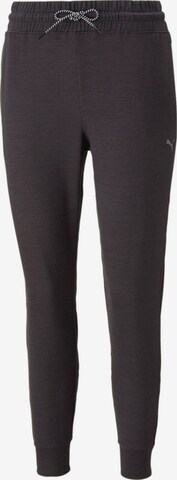 PUMA Regular Trousers in Black: front