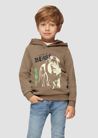 s.Oliver Sweatshirt in Braun: Vorderseite