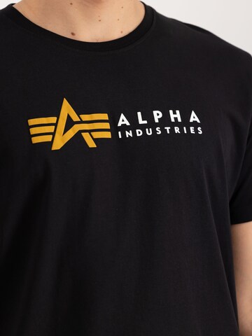 ALPHA INDUSTRIES Shirt 'Alpha Label PP' in Black
