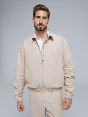 ABOUT YOU x Kevin Trapp Between-Season Jacket 'Franz' in Beige: front