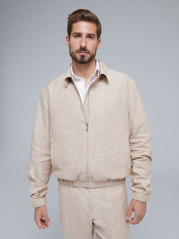 ABOUT YOU x Kevin Trapp Between-Season Jacket 'Franz' in Beige: front