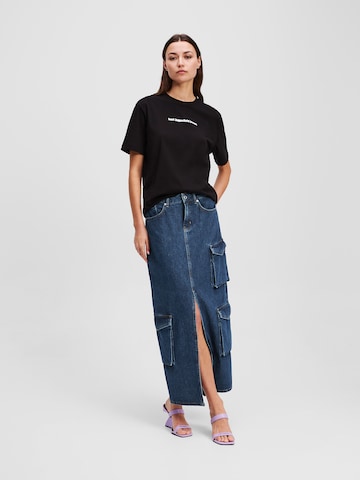 KARL LAGERFELD JEANS Юбка в Синий: спереди
