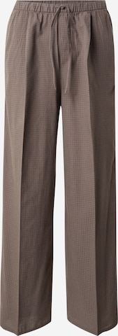 WEEKDAYWide Leg/ Široke nogavice Hlače - smeđa boja: prednji dio