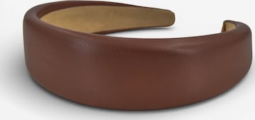 styleBREAKER Hair jewelry 'Haarreif Kunstleder Optik Breit' in Brown: front