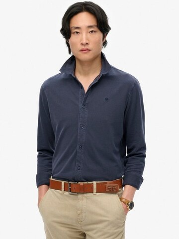Superdry Regular fit Button Up Shirt in Blue