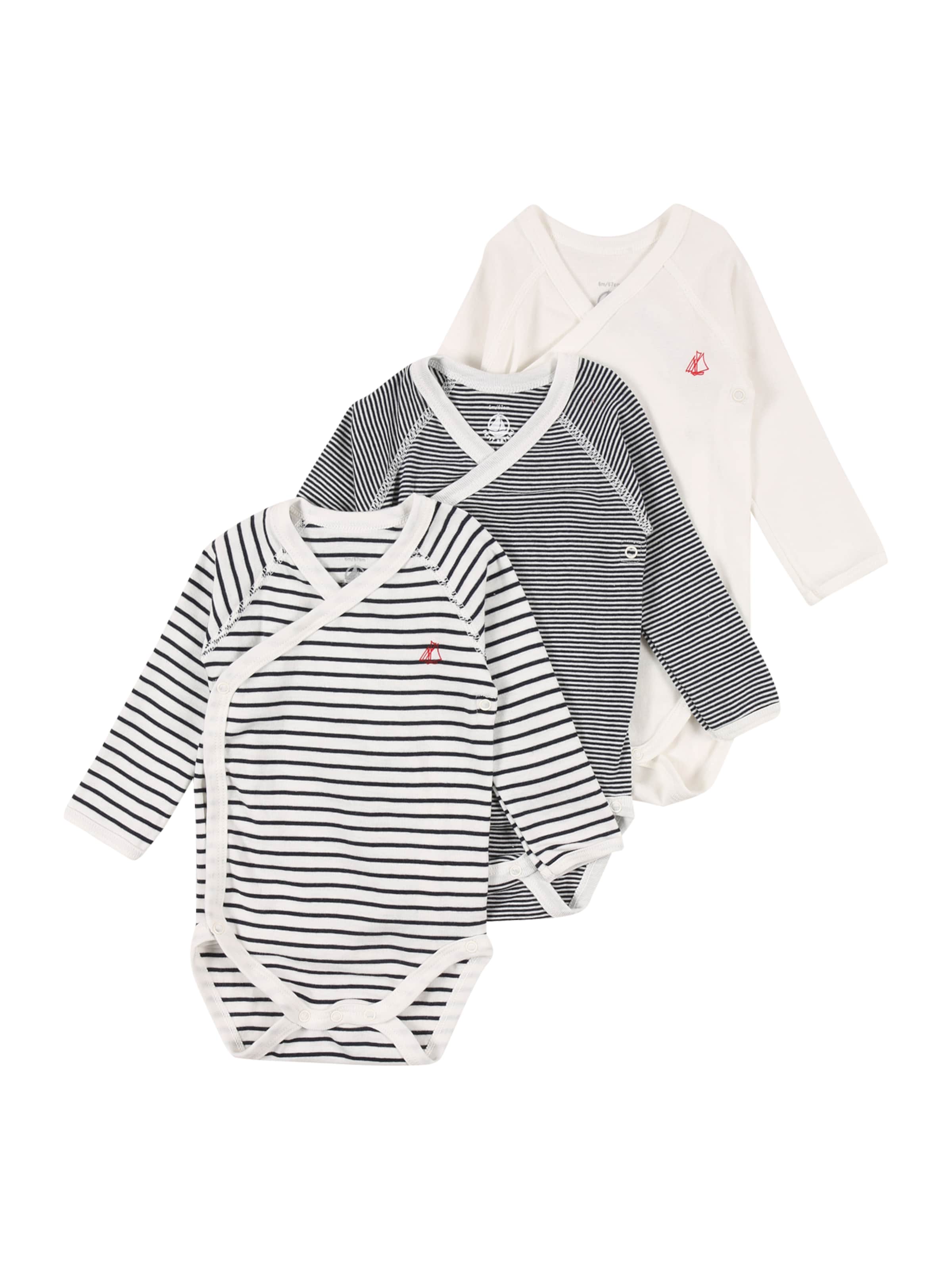 PETIT BATEAU Romper/Bodysuit in Black: front