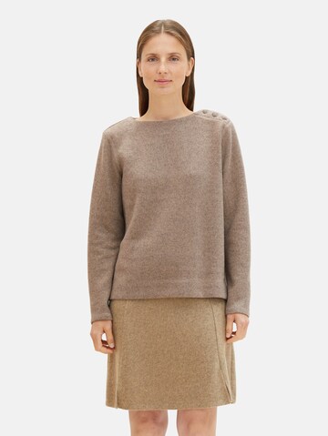 TOM TAILOR Sweater in Brown: front