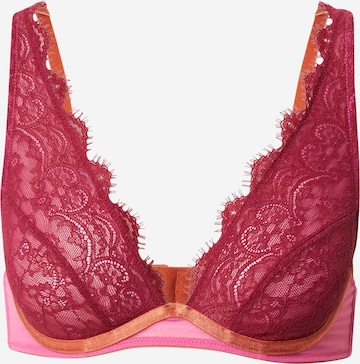 Dora Larsen Triangle Bra 'KIRAN' in Pink: front