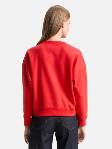 TOM TAILOR DENIM Sweatshirt in Red