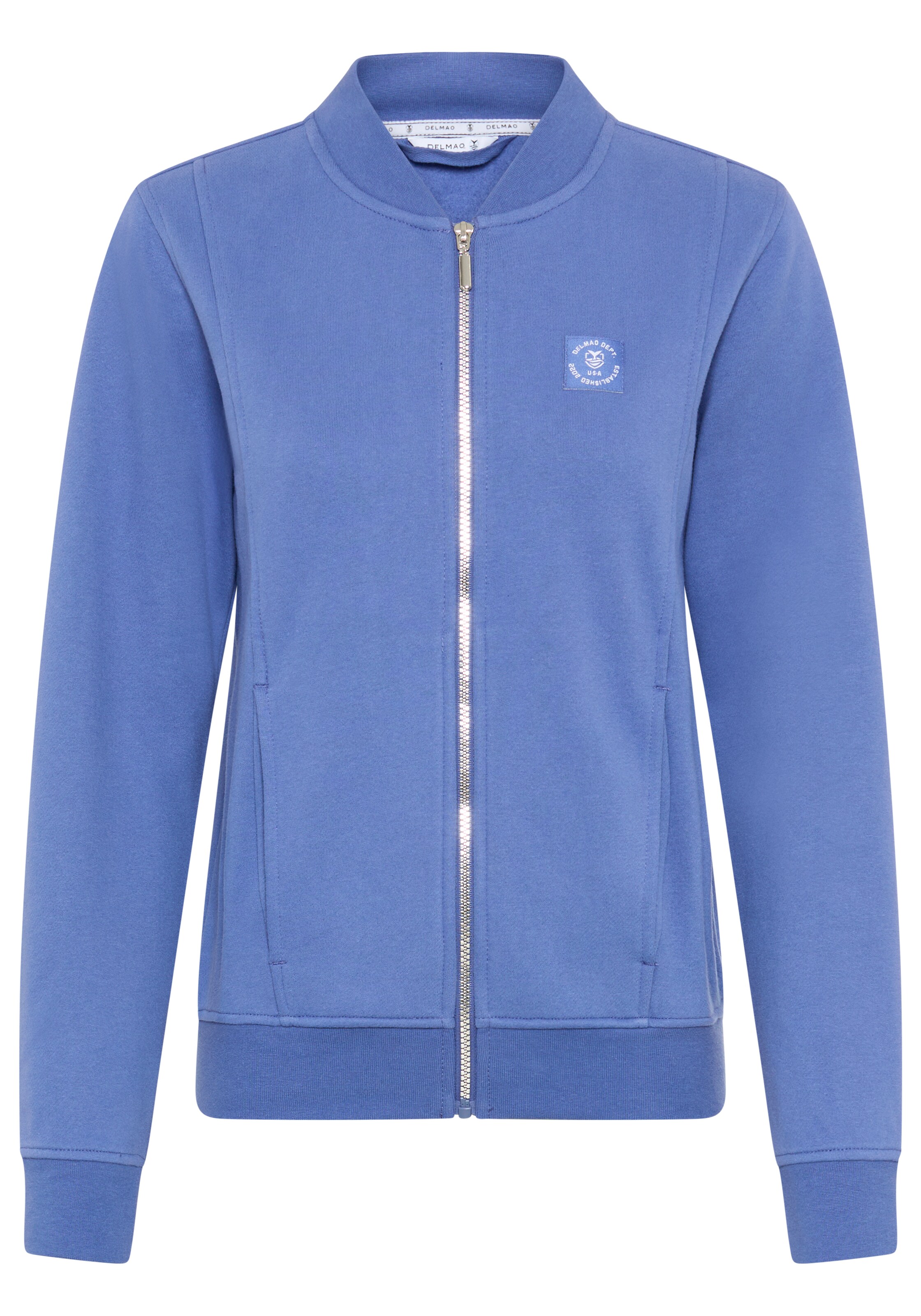 DELMAO Sweatjacke in Blau: Vorderseite